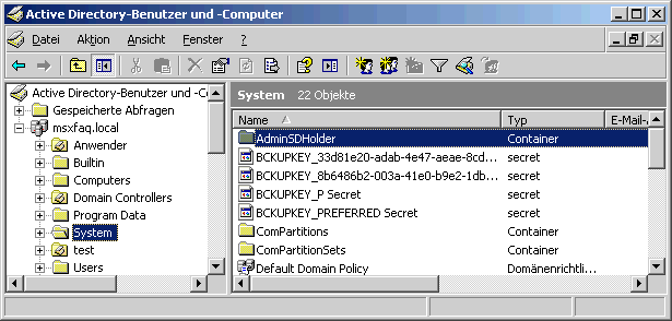 AdminSDHolder im AD