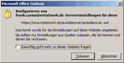 Outlook und SRV-Record