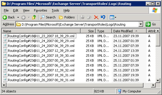 Routing Log Verzeichnis