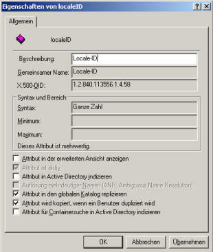 Locale-ID im Schema