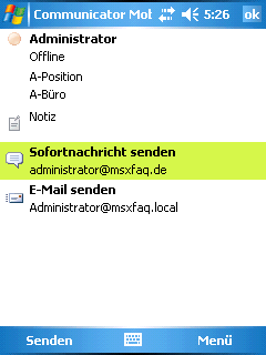 Kontaktdaten einsehen und nutzen